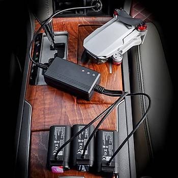 DJI Mavic Mini Dron İçin 3 in1 Araç Pil Şarj Adaptörü Hızlı Şarj 