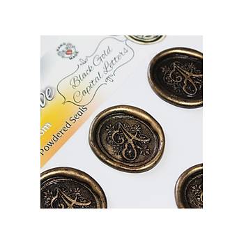 Mühürcüm Baş Harf 12 Adet 3D Hazır Kendinden Yapışkanlı Sticker Mühür RM2112