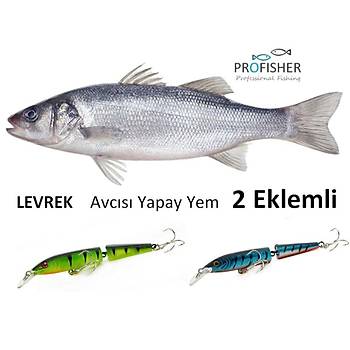 PROFISHER 2 Renk Levrek Avcısı Zoka Sert Yapay Yem 9 gr 10,5 cm 2 Eklem