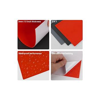 M�h�rc�m K�rm�z� Renk Lateks Kau�uk Kokusuz Kuru Ka�e M�h�r M�rekkep Pedi A4 Ebat 2,3mm 