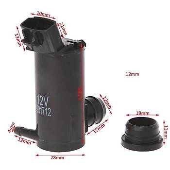 Yüksek Basınç Su Pompası 12 V 3.7A Araç Cam Yıkama Pompa 450ml/10saniye