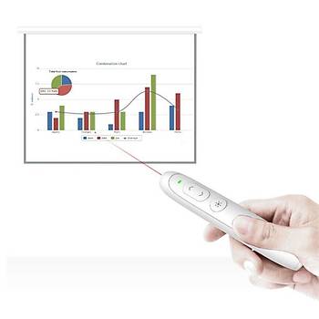 Doosl Kablosuz Sunum Kumandası RF 2.4GHz PPT Powerpoint Clicker USB Alıcılı 