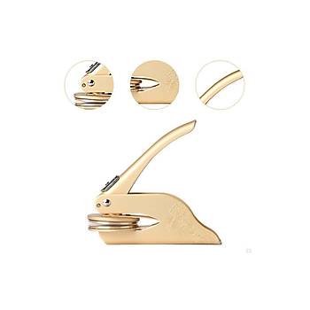 So�uk M�h�r Kabartma Damga �elik Bask� Presi Desenli Gold
