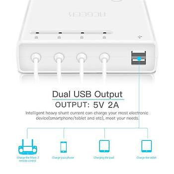 DJI Mavic 2 Zoom 6 in 1 Pil Çoklu Şarj Hub USB  Bağlantı Noktası 