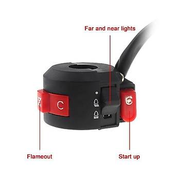 ATV Motosiklet Sinyal Sis Lambası Kontrol Anahtarı 22MM Gidon 110CC 