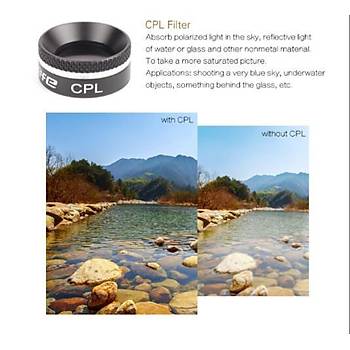 DJI Mavic Pro Platinum Kamera Ýçin Kýzaklý Optik Lens 4 lü Filtre Set MCUV / CPL / ND4 / ND8