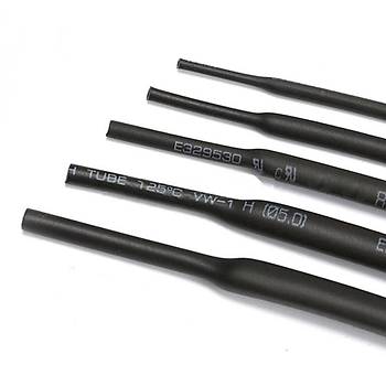 Polyolefin Isı Shrink Tüp 2:1 Daralan Makaron Boru Çap Ø6,0mm 10 x 1 Metre