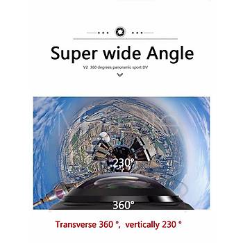 4K 360 ° 3D VR Wifi Ultra HD Panoramik Mini Kamera