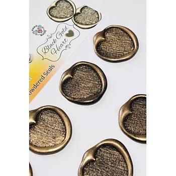Mühürcüm Kalp 2 12 Adet 3D Hazır Kendinden Yapışkanlı Sticker Mühür RM2116