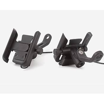Al�minyum Motorsiklet Cep Telefonu Tutucu Stand USB �arj ��k��l� Dikiz Aynas� Alt� Montaj