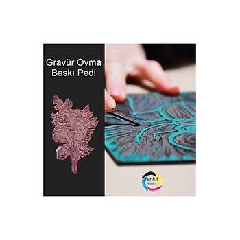M�h�rc�m Grav�r Oyma Sanat� ��in Kau�uk Yumu�ak Ye�il Levha Bask� Ofset 