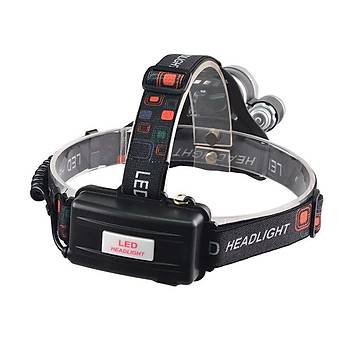 Uv + 2 Beyaz Led Zoom Ayarl Kafa Lambas + 2*18650 Pil + Duvar arj Cihaz