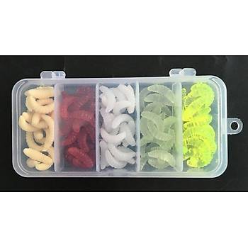 PROFISHER 125 Adet Silikon Sahte Kurt Yem 2.4*0.4 cm 0.5 gr Horsemouth  