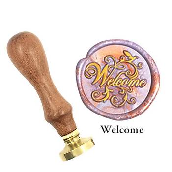 Mektup Damga Mühürü Welcome + 30 Mühür Mumu + Eritme Kaşığı