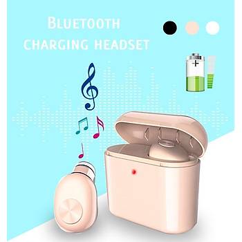 Bluetooth Mikrofonlu Kablosuz Mini Kulaklýk Taþýnabilir Þarj Kutusu Gürültü Önleme 
