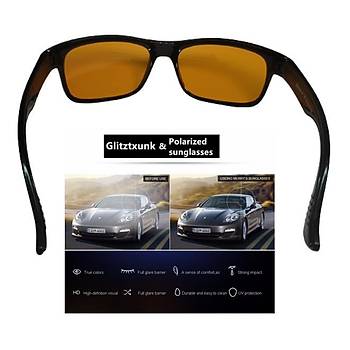Araç Motorsiklet Gece Sürüş Gözlüğü Sarı Unisex Yansıma Önleyici 