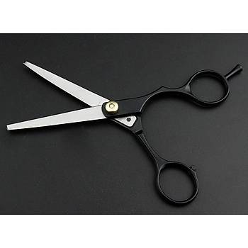 16 cm Paslanmaz Çelik Siyah Renk Saç Kesim Makas Set Düz makas ve 28 Diş Makas 