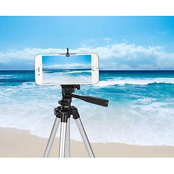 Alüminyum Tripod Stand Telefon Tutucu Aparatı 4 Segmentli  Naylon Taşıma Çantalı 