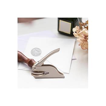 So�uk M�h�r Kabartma Damga �elik Bask� Presi Desenli Champagne