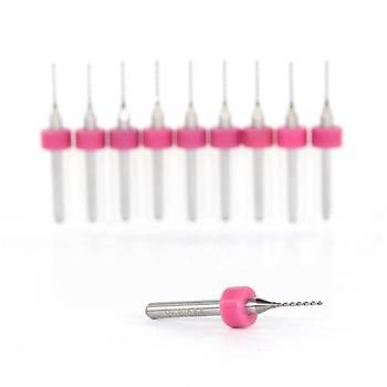 PCB Mikro Karb�r CNC Matkap Ucu 10lu Set 0,85mm Tungsten 18 Shank