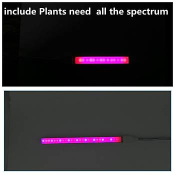 5 Watt  Tam Spektrum Hidroponik Usb Led Byten UV Ik 