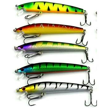 5 li Set Reflekte Yapay Yem Gzler 3D Set A 9,5cm  8,5gr