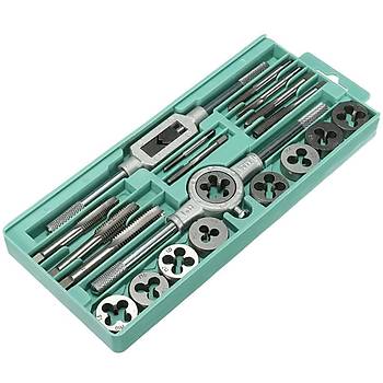 Metrik Kılavuz ve Pafta Seti 20 adet Tap & Die Diş Açma M3-M12