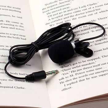 Klip-on Yaka Klips Mikrofonu 30Hz ~ 15000Hz Mini 3.5mm Jack 1.5 mt