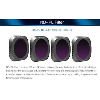 DJI Mavic 2 Pro Lens Filtre 4 lü Set ND8PL ND16PL ND32PL ND64PL Ultra Hafif