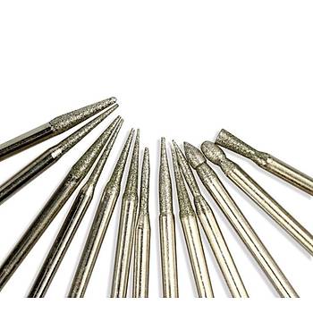 Elmas Freze Taşlama İğne Zımpara 30lu Set 2.35mm 3mm Dremel Hobi
