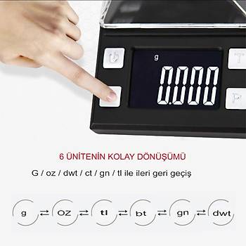 0.001g/50g Dijital Hassas Tart LCD Byk Ekran Otomatik Kapanma