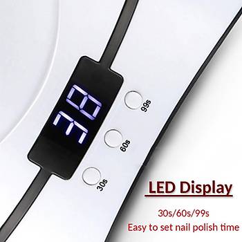 36W UV LED Jel Trnak Kurutucu Kzltesi Alglama LCD Ekran Akll Zamanlayc 