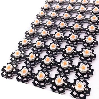 Tam Spektrum 3W Bitki B�y�me 400nm ~ 840nm Led �ip  Diyot Siyah PCB Bord