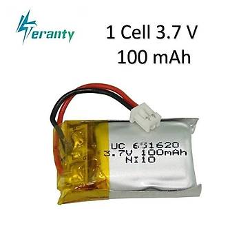 Lipo Pil 3.7V 100mAh Helikopter Drone Oyuncak Bataryası