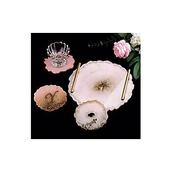 Varak Kaplama Yaprak Metalik Folyo mitasyon 9x9cm 10lu Paket 9 Rose Gold R5799F-9