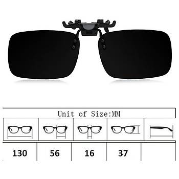 Clip-on Polarize Gne Gzl Menteeli Siyah Lens 