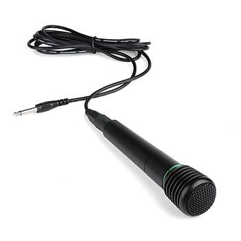 Kareoke 2 in 1 Kablolu ve Kablosuz El Mikrofon Alcs Tek Ynl  