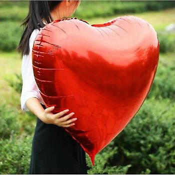 Folyo Balon Kırmızı Dev Kalp 75cm Parti Süsleme