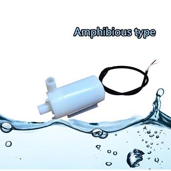 Mini Dalgıç Motor Amfibi Su Pompası DC 3-6 V 120L/H 110cm Basma