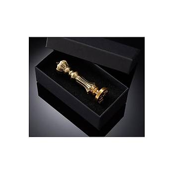 Mum M�h�r Damga Kolu Premium Metal Kraliyet Tac� Antik Bronz