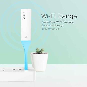 2.4GHz WiFi Mesafe Uzatıcı Mavi - Beyaz 150Mbps USB