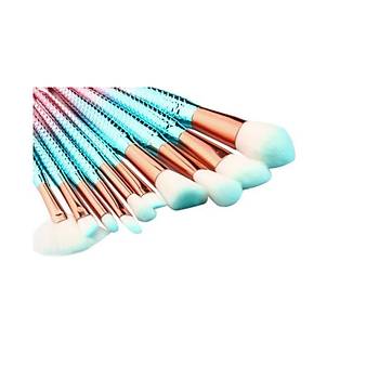 Denizkızı Mavi Makyaj Fırça 10 lu Set Güzellik Kozmetik Ekipmanları