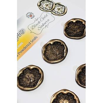 Mühürcüm Sakura 12 Adet 3D Hazır Kendinden Yapışkanlı Sticker Mühür RM2114
