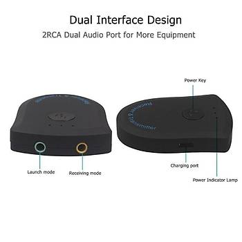 Bt 4.2 Al�c� Verici Adapt�r 3.5mm Aux