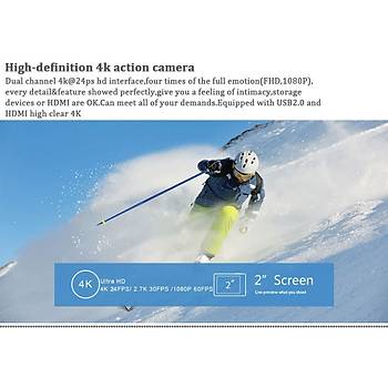 4K WiFi Aksiyon Kamerası 30mt Su Geçirmez FuriBee F60 Siyah Renk  