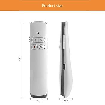 Sunum Kumandası USB Şarjlı Laser Presenter PPT Flip Pen 50 Metre Uzaktan Kumanda 