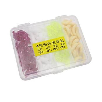 PROFISHER 100 Adet Silikon Sahte Kurt Yem 2.4*0.4 cm 0.5 gr Horsemouth  
