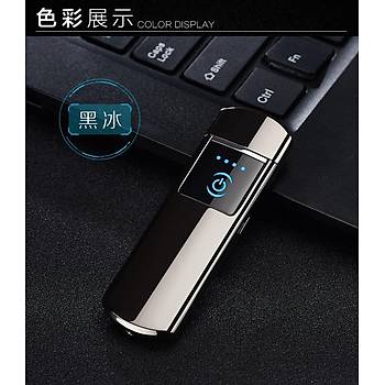 Alevsiz Çakmak Tesla Tungsten Bobin Parmak İzi Dokunmatik Sensör USB Şarjlı 