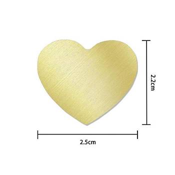Boş Mum Mühür Pirinç Damga Başlığı Kalp Şekilli 25x25mm 