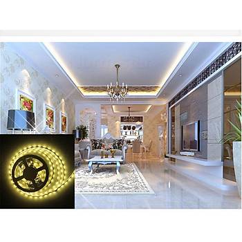 Esnek Şerit LED Strip Sıcak Beyaz Renk 12V 5M 300 Led SMD 3528 2835 Diyot 